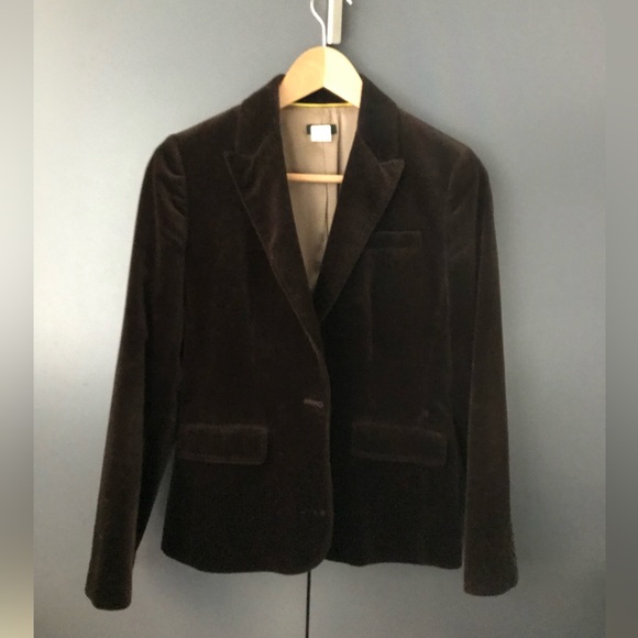 🚨FINAL SALE🚨 J. Crew Single Button Deep Brown Velvet Blazer - Picture 11 of 12